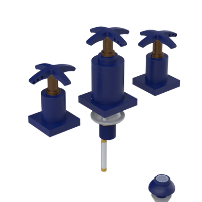 Rubinet Bidet Fitting with Spray, Diverter, and Vacuum Breaker (less drain) Midnight Blue