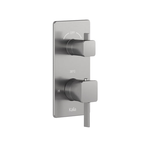 Kalia SquareOne™ 3-Way AQUATONIK™ Type T/P 1/2'' Valve with Diverter and Square Decorative Trim