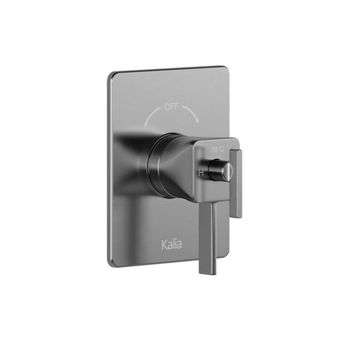 Kalia SQUAREONE Calgreen 2-way AQUATONIK type T/P 1/2“ coaxial valve with diverter and decorative trim