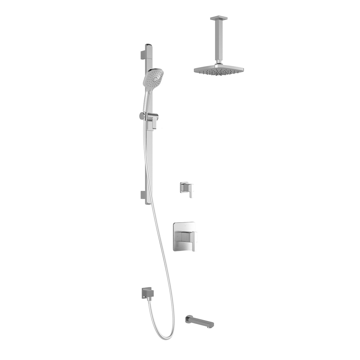 GRAFIK™ TD3 (Valves Not Included) : AQUATONIK™ T/P Shower System Vertical Ceiling Arm
