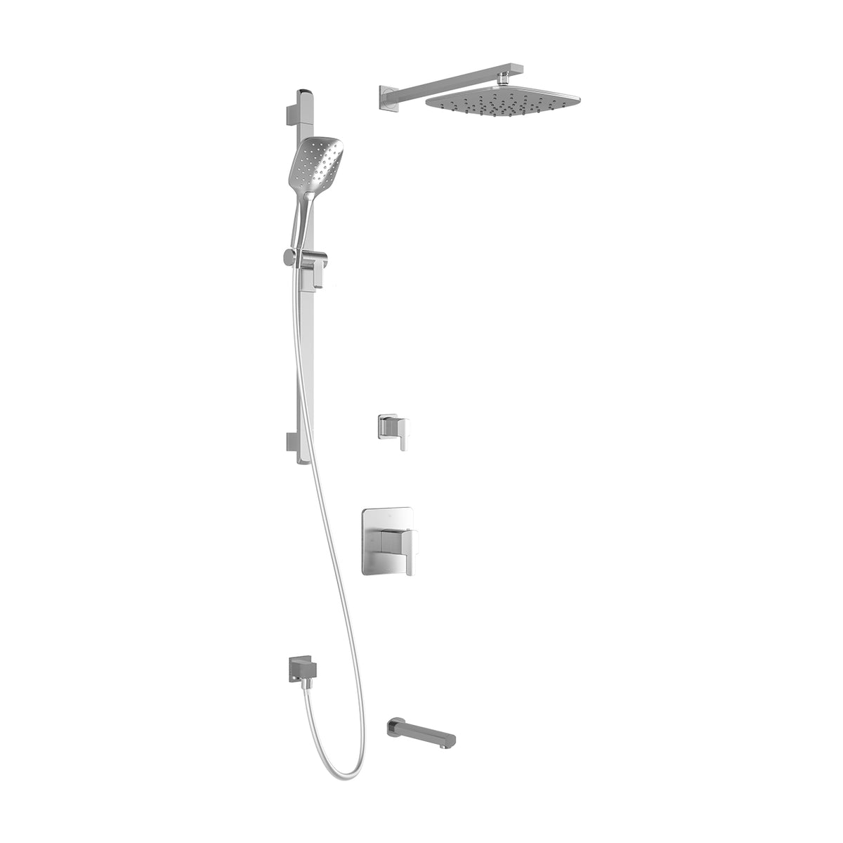GRAFIK™ TD3 PLUS (Valves Not Included) : AQUATONIK™ T/P Shower System with Wallarm