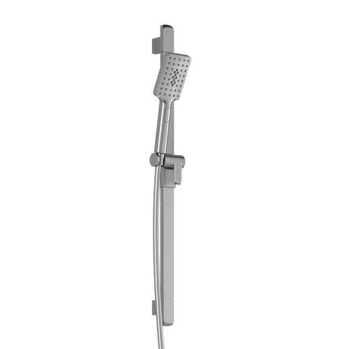 SquareOne™ 2-Jet Handshower, Wallbar and 60'' Flexible and Soft PVC Hose Assembly