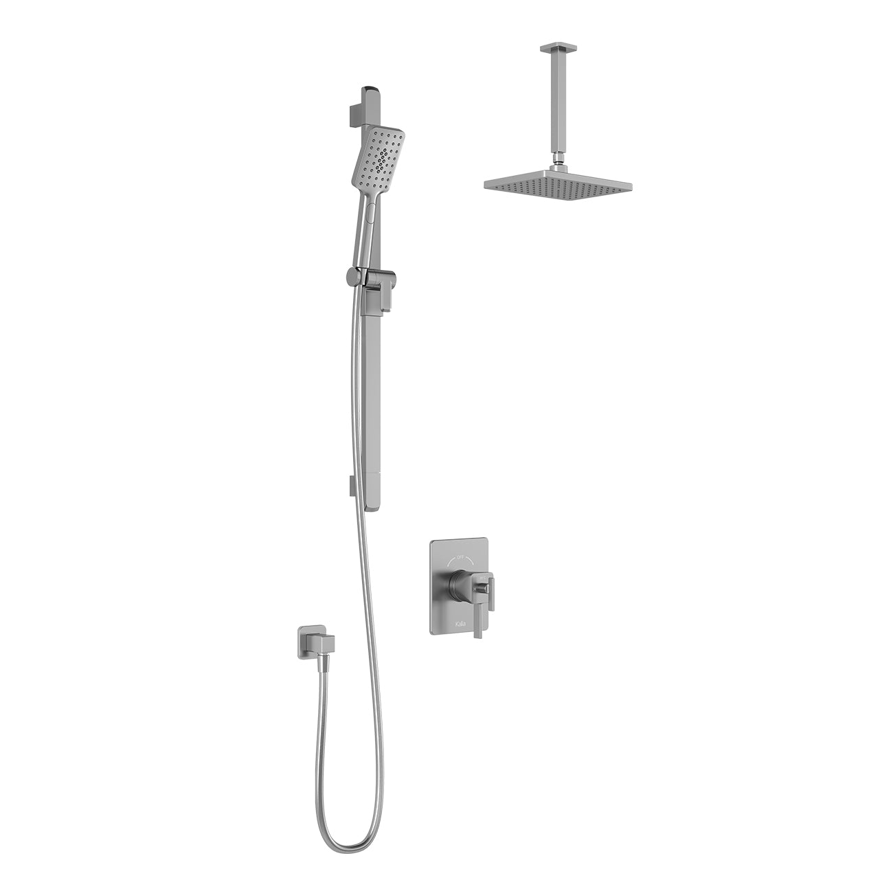 SquareOne™ TCD1 : AQUATONIK™ T/P Coaxial Shower System with Vertical Ceiling Arm