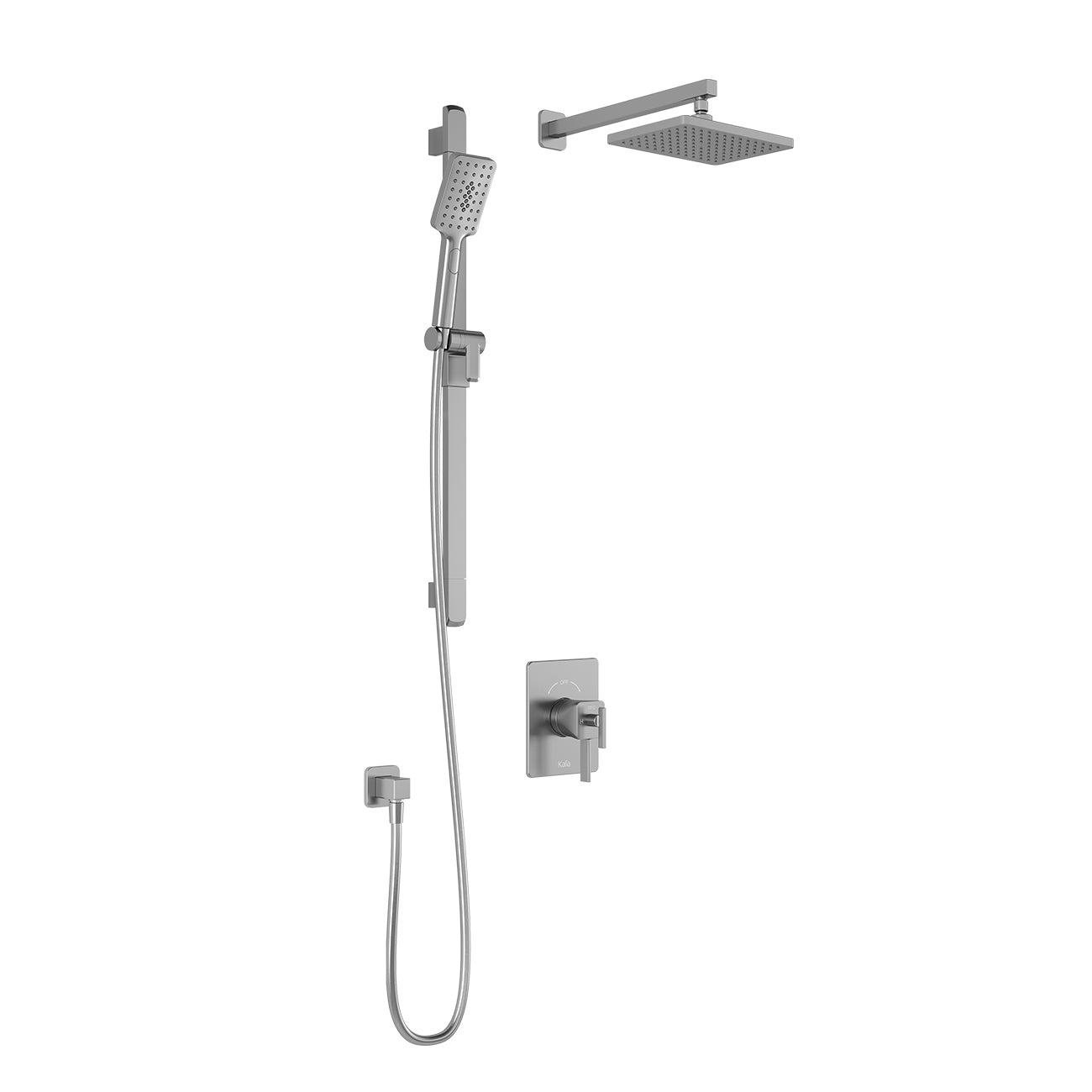 SquareOne™ TCD1 (Valve Not Included) : AQUATONIK™ T/P Coaxial Shower System with Wallarm