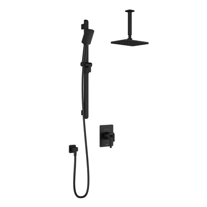 Kalia SquareOne™ TCD1 : AQUATONIK™ T/P Coaxial Shower System with Vertical Ceiling Arm