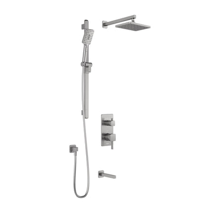Kalia SquareOne™ TD3 (Valve Not Included) : AQUATONIK™ T/P with Diverter Shower System with Wallarm