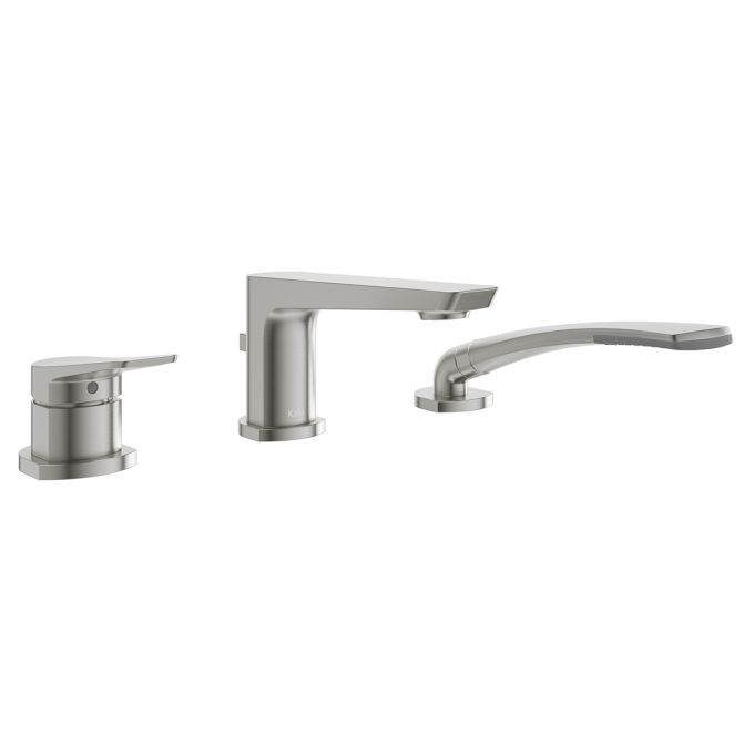 Kalia MOROKA 3-piece deckmount tub filler with handshower - cartridge included with rough-in