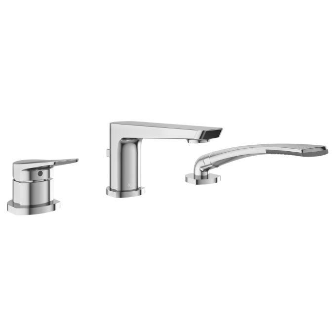 Kalia MOROKA 3-piece deckmount tub filler with handshower - cartridge included with rough-in