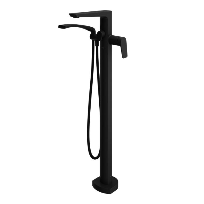 Kalia MOROKA Floormount tub filler with handshower - cartridge included with rough-in