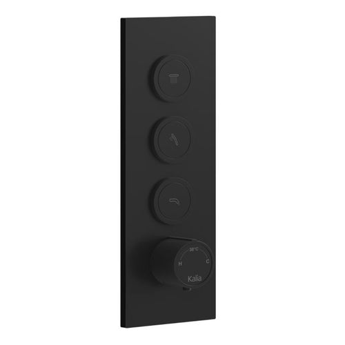Kalia  3-Way AQUATONIK™ Type T/P 1/2'' Push-Button Valve with Square Decorative Trim