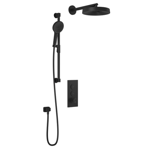 Kalia Premia - RoundOne TB2 Shower system with push-buttons valve - Wall arm