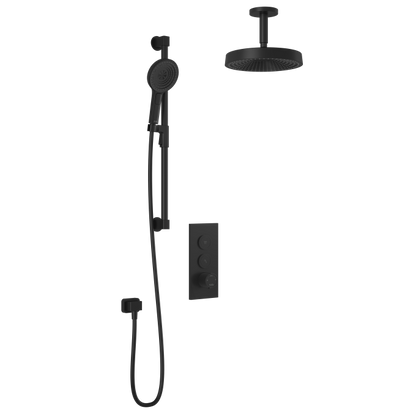 Kalia Premia - TB2 Shower system with push-buttons valve - Wall arm