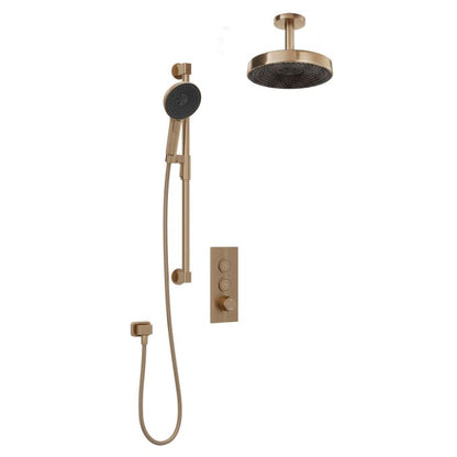 Kalia Premia - TB2 Shower system with push-buttons valve - Wall arm