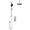 Kalia Plus - RoundOne TB2 Shower system with push-buttons (without valve) - Vertical arm