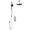 Kalia ELVA TB2 PREMIA (Valve Not Included) : AQUATONIK™ T/P Push-Button Shower System with Vertical Ceiling Arm Soft Bronze PVD