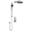 Kalia Premia - RoundOne TB2 Shower system with push-buttons (without valve) - Wall arm - Pure nickel PVD
