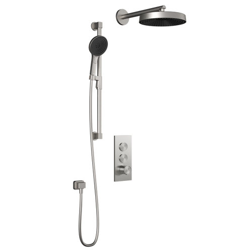 Kalia Premia - TB2 Shower system with push-buttons (without valve) - Wall arm