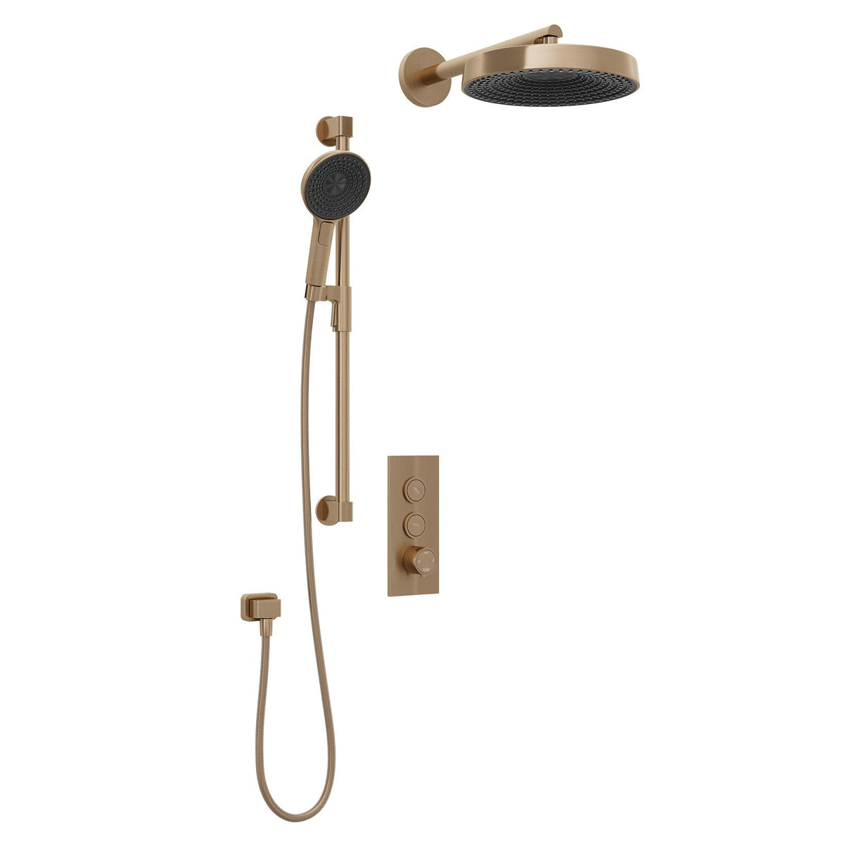 Kalia Premia - TB2 Shower system with push-buttons (without valve) - Wall arm