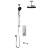 Kalia Premia - RoundOne TB3 Shower system with push-buttons (without valve) - Vertical arm