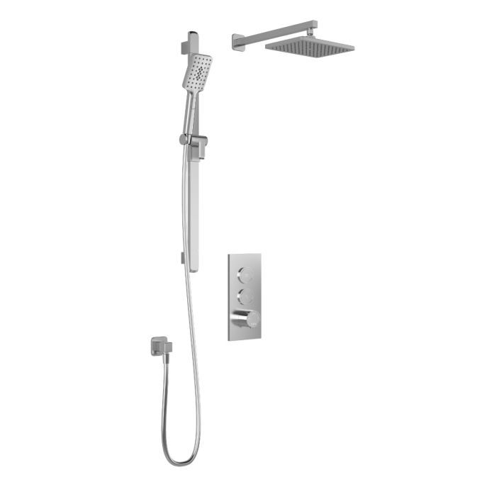 Kalia KAREO TB2 Thermostatic shower systems with push-button - Wall arm (without valve)