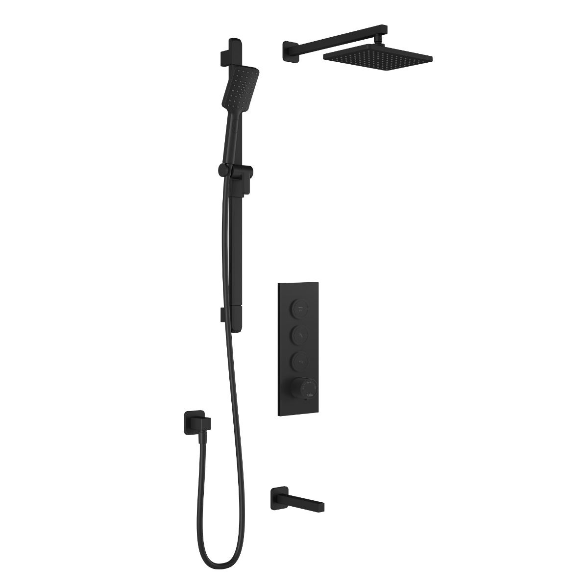Kalia MOROKA TB3 Shower system with push-button (without valve) - Wall arm – BF2098-160