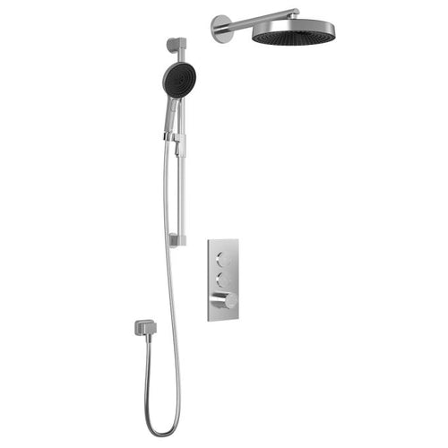 Kalia Premia - Moroka TB2 Shower system with push-buttons valve - Wall arm