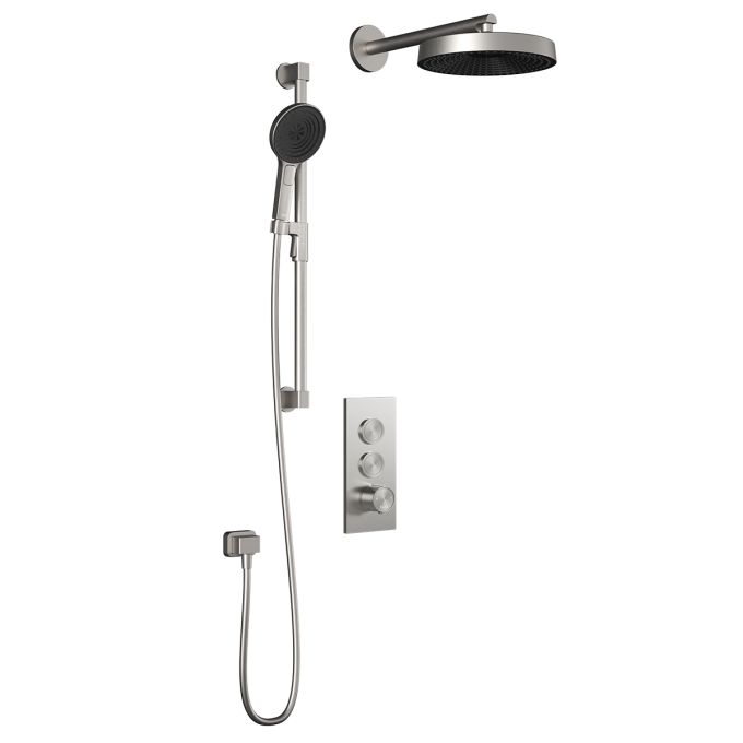 Kalia Premia - Moroka TB2 Shower system with push-buttons valve - Wall arm
