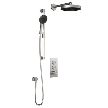 Kalia Premia - Moroka TB2 Shower system with push-buttons valve - Wall arm