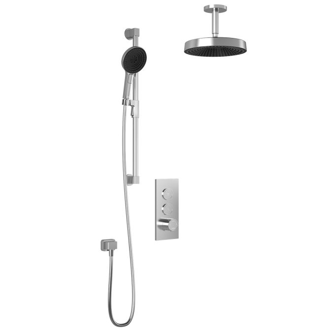Kalia Premia - Moroka TB2 Shower system with push-buttons (without valve) - Vertical arm