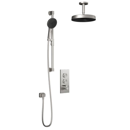 Kalia Premia - Moroka TB2 Shower system with push-buttons (without valve) - Vertical arm