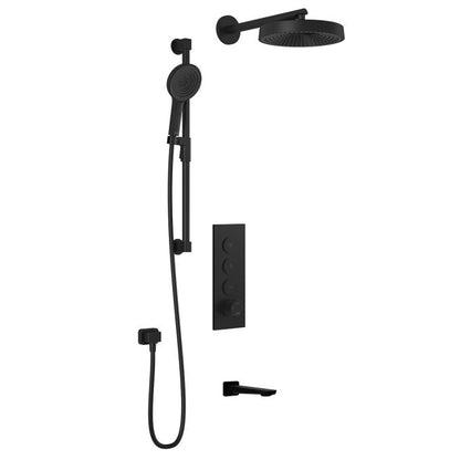 Kalia Premia - Moroka TB3 Shower system with push-buttons valve - Wall arm