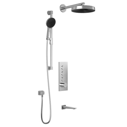 Kalia Premia - Moroka TB3 Shower system with push-buttons (without valve) - Wall arm