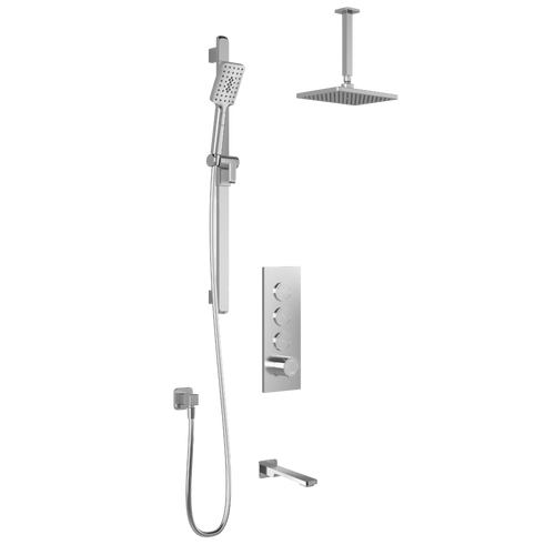 Kalia SQUAREONE TB3 Shower systems (without valve) - Vertical arm