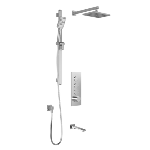 Kalia KAREO TB3 Shower system with push-button (without valve) - Wall arm