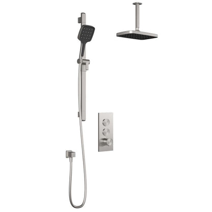 Kalia Plus - Kareo TB2 Shower system with push-buttons valve - Vertical arm