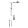 Kalia KAREO TB2 SHOWER SYSTEM WITH PUSH-BUTTONS VALVE - WALL ARM - PURE NICKEL – BF2099-125