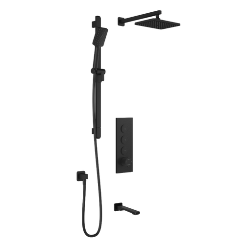 Kalia KAREO TB3 Shower system with push-button (without valve) - Wall arm
