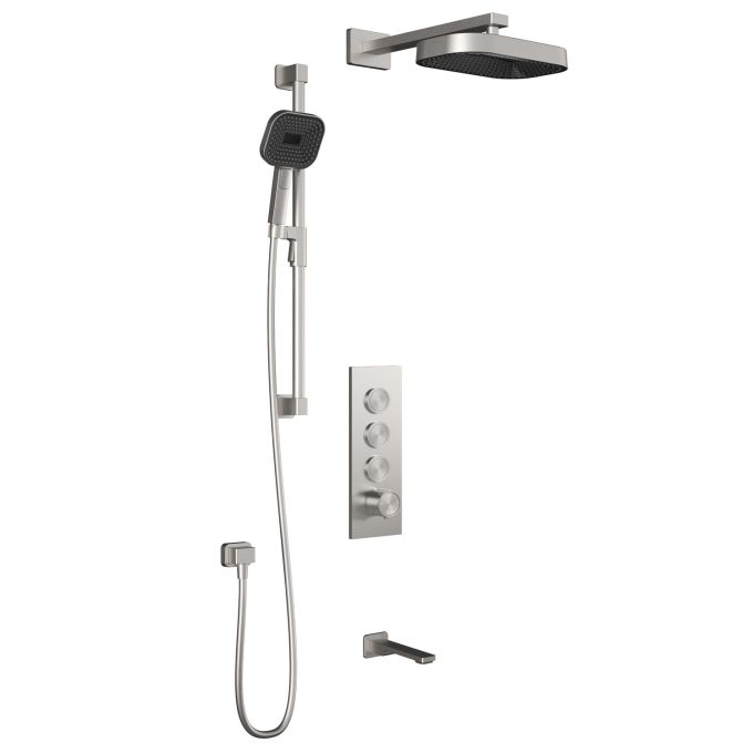 Kalia Premia - Kareo TB3 Shower system with push-buttons (without valve) - Wall arm