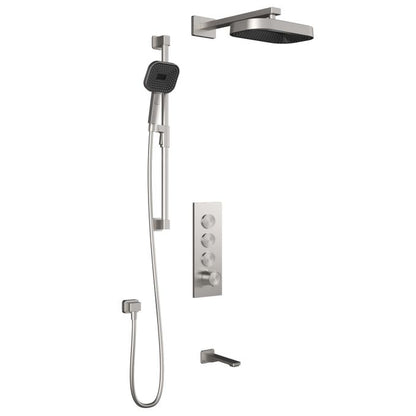 Kalia Premia - Kareo TB3 Shower system with push-buttons (without valve) - Wall arm