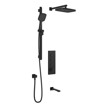 Kalia Plus - Kareo TB3 Shower system with push-buttons (without valve) - Wall arm