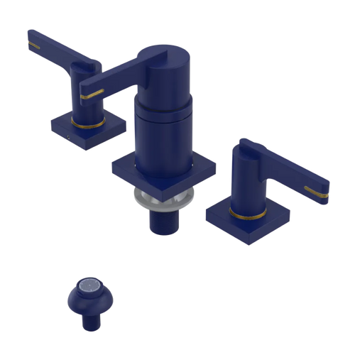 Rubinet Bidet Fitting with Spray, Diverter, and Vacum Breaker (Less Drain) Midnight Blue