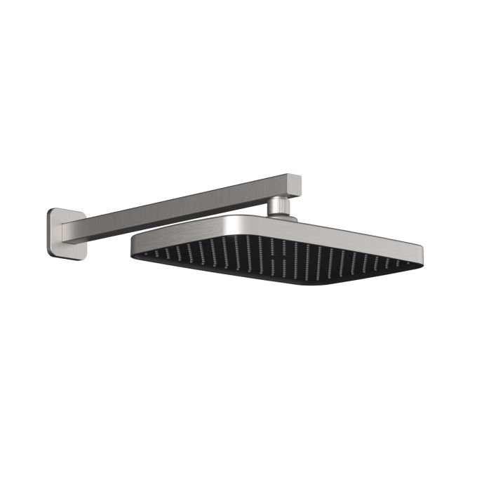 Kalia Kareo - Plus 325mm x 200mm (12 ¾'' x 7 ⅞'') square rainhead and 90° wall arm