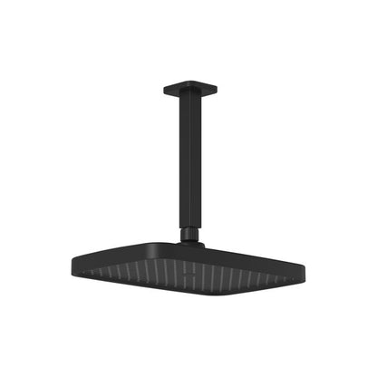 Kalia Kareo - Plus 325mm x 200mm (12 ¾'' x 7 ⅞'') square rainhead and vertical ceiling arm