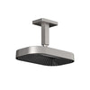 Kalia Kareo - Premia 325mm x 200mm (12 ¾'' x 7 ⅞'') square rainhead and vertical ceiling arm