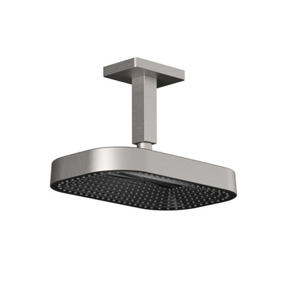 Kalia Kareo - Premia 325mm x 200mm (12 ¾'' x 7 ⅞'') square rainhead and vertical ceiling arm