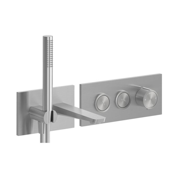 Kalia MOROKA Wall-mount Tub Filler with Push-Button Valve