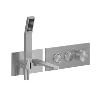 Kalia KAREO Wall-mount Tub Filler with Push-Button Valve