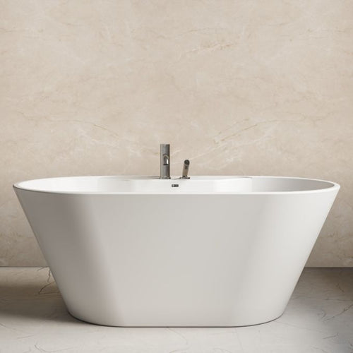 Kalia Kalma & Basico - Acrylic freestanding bathtub et Basico 2-piece deckmount tub filler