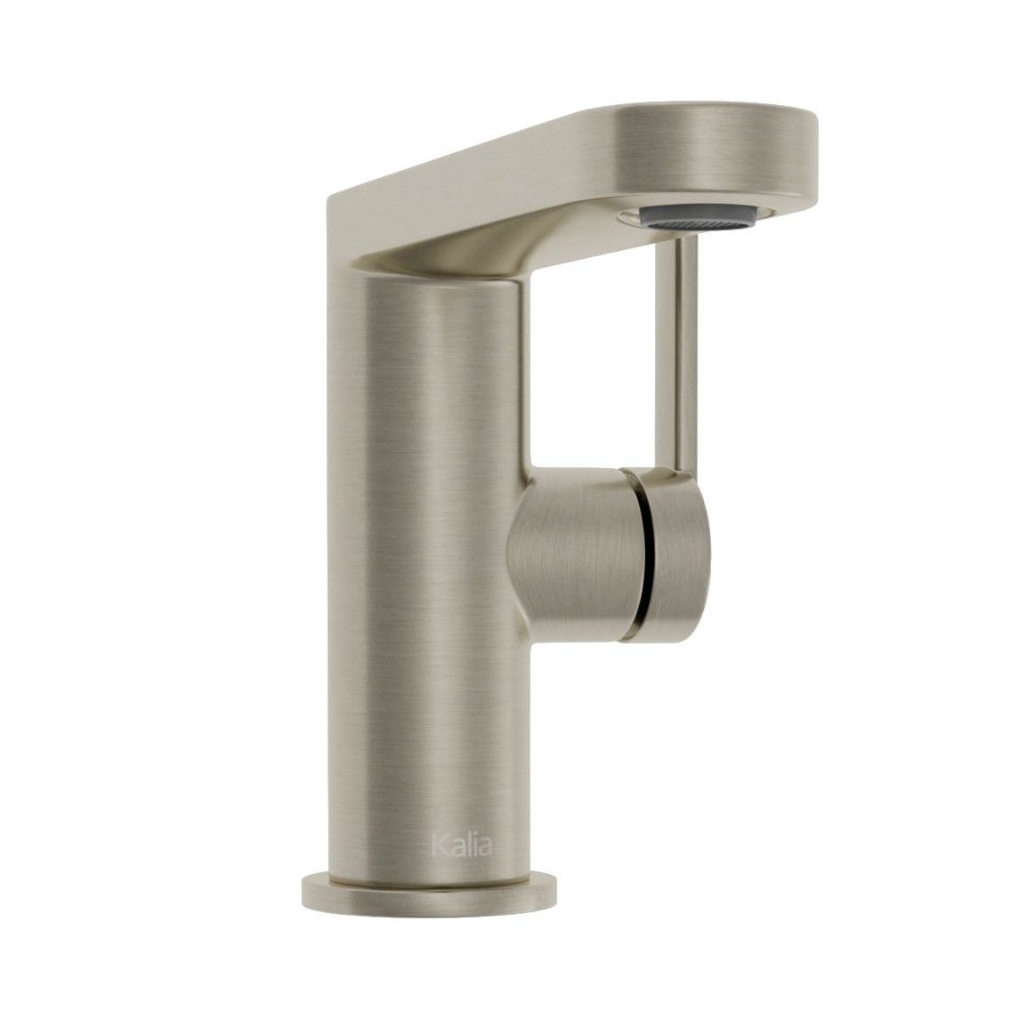 Kalia STEN Single hole lavatory faucet with side handle with push drain and overflow pure nickel – BF2236-125
