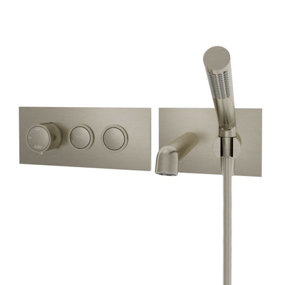 Kalia ELVA Thermostatic wallmount tub filler with 2-way AQUATONIK™ type T/P 1/2'' push-button valve